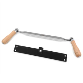 WICING Draw Knife, Straight Debarking Tool No Assembly Required, 10" Blade Woodworking Tool,1065 Manganese Steel, Ergonomic Solid Wood Handle