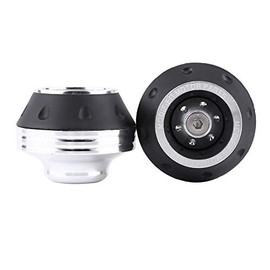 Fork Frame Slider, Motorcycle CNC Aluminium Front Wheel Fork Wheel Frame Slider Motorcycle Fall Protection Scooter Moped Wheel Crash Protector (Silver)