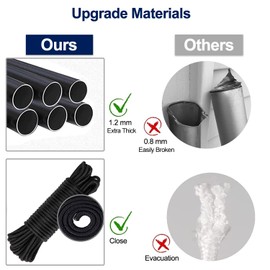 20FT Sectional Flag Pole Kit, Heavy Duty Aluminum Outdoor In-Ground Flagpole, Golden Ball Top, 3x5 USA Flag - Outdoor Flag Poles for Residential Commercial Garden (Black, 20FT)