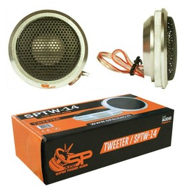 SP Audio 2 SP TW-14 Tweeter 2.2 Inch 5.50 cm 55 mm Diameter 120 Watt Rms and 240 Watt Max 4 Ohm Aluminium Reduced Depth of 1.00 cm Pair