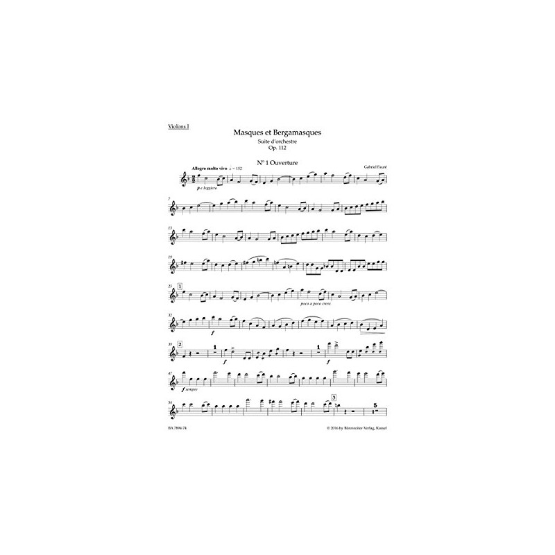 Faure- Masques et Bergamasques op. 112