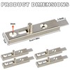 Pack of 4 Metallic Furniture Latches with Closing Angle, 70