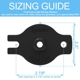 LOVXULEE Salt Remove Flush kit,Boat Winterizing Kit,for Perko Sea Strainer Flush Cap，Quick Connect Flush Cap for perko 493（Small Cap2.5 Diameterfit for 1/2" and 3/4" Hose Size Strainers）