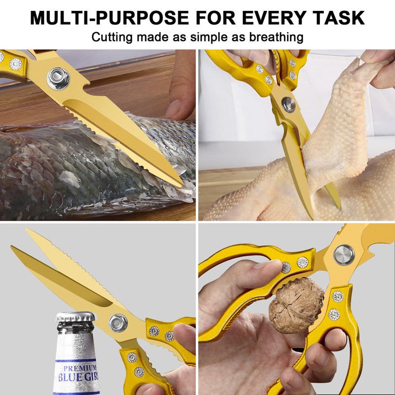 CGBE Kitchen Scissors, Multi-Purpose Kitchen Shears, Heavy Duty Dishwasher Safe
