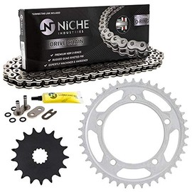 NICHE Drive Sprocket Chain Combo for Suzuki GSXR1000 GSXR750 Front 17 Rear 42 Tooth 525V O-Ring 110 Links