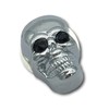 Set of 2 Screw Skull with Black Eyes Number Plate
