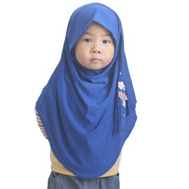 Modest Beauty One piece Baby Kids Muslim Islamic Scarf Hijab for 3-8 Years Old Little Girls Ready to Wear