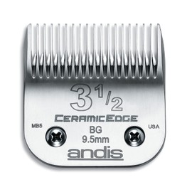 Andis 63040 CeramicEdge Carbon-Infused Steel Clipper Blade, Size 3-1/2, 3/8-Inch Cut Length