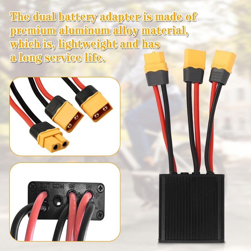 Double Battery Discharge Converter for E-Bike,DC 20V-72V DC Dual Battery