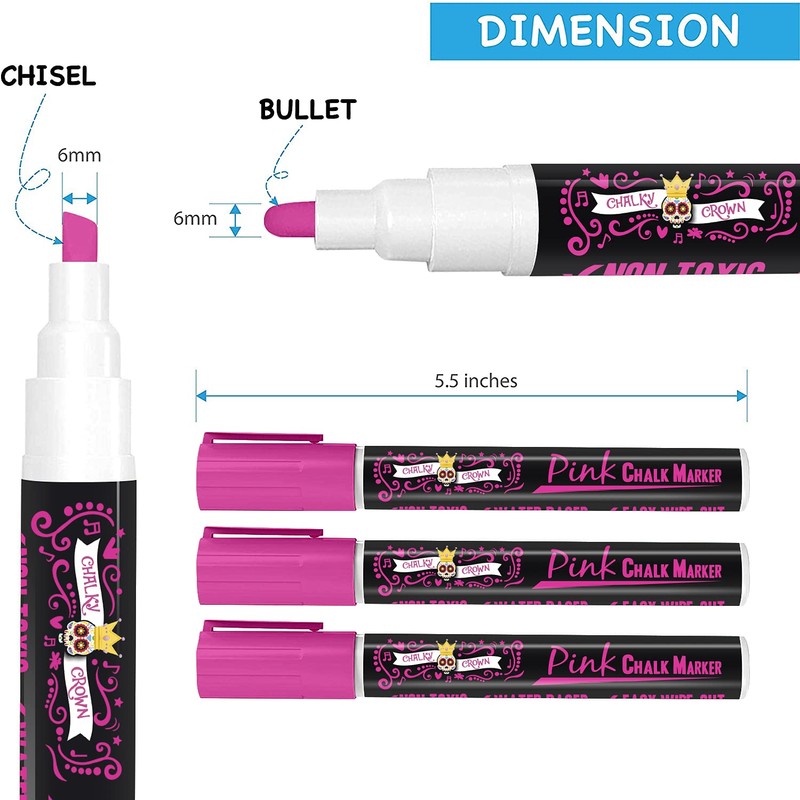 CHALKY CROWN Liquid Chalk Marker Pen - Dry Erase Marker