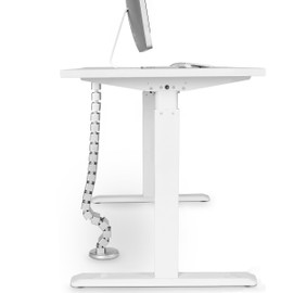 StarTech.com Spine Cable Management - Weighted Base Plate - Cord Cover - Cable Organizer - Cord Protector - Cable Raceway (CMVBMOD) Silver