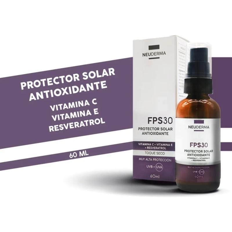 Protector Solar Antioxidante Fps 30 Vitamina C Y Resveratrol