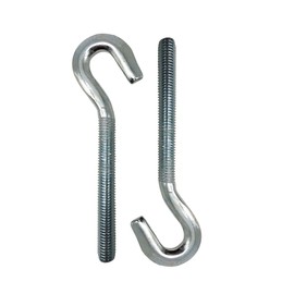 DOJA Industrial Thread Screw Hook M10 x 73 Pack 10 Heavy Duty Hook Screws Bolt Hook Screw Thread Hook for Screwing: Wall and Ceiling Hook