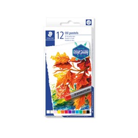 Staedtler Karat Studio Quality Oil Pastels Set de 12 colores intensivos en color caja de almacenamiento de cartón resistente (2420C12)