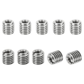 PATIKIL 10pcs M8*1.25 Male M4*0.7 Female Thread Adapter Sleeve Reducer Conversion Stainless Steel Fastener 8mm
