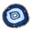 JIC Gem Extra Blue 4-5" Dyed Color Natural Agate Coasters