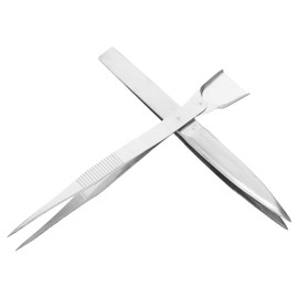 Operitacx 4 Sätze Pinzetten Mit Spatel Strasspinzette Juwelierpinzette Bußgeld Entfernung Herstellung Münzstempelzange Schmuckpinzette Rostfreier Stahl Silver 2 Stück * 4