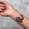 4 x 'Wood Snake' Temporary Tattoos - Water Resistant, Skin-Safe,