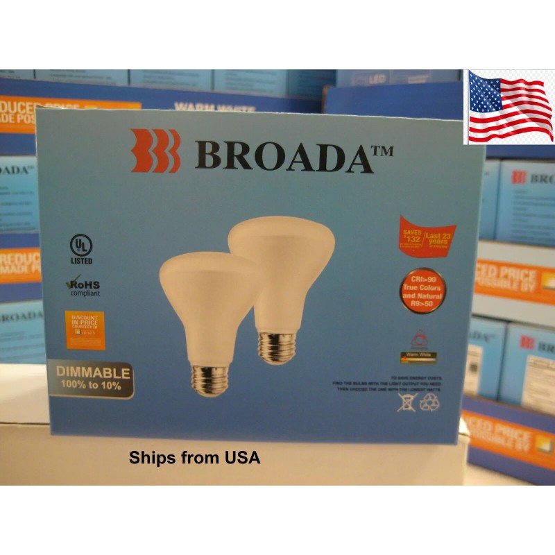 BROADA New 4 LED light Bulbs 8W Equivalent to 50W