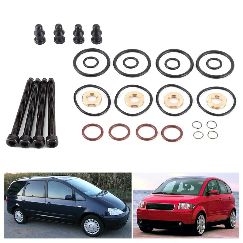 SUCHUANGUANG Improved Gasket Set for Fuel Injectors and Screws Replaces