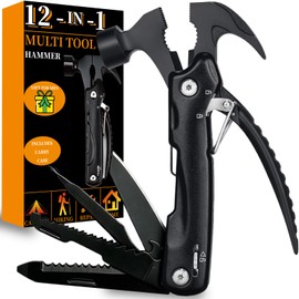 Cool Multitool Hammer Gifts for Men - Unique Birthday Gifts for Him, Stocking Stuffers for Teens Boys, 12 in 1 Tools Gadget for Camping Repairs Hiking, Fathers Day Valentines White Elephant Gift Ideas