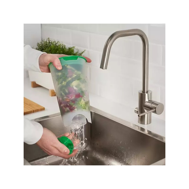 IKEA New Ikea UPPFYLLD Salad shaker with strainer, bright green/clear,