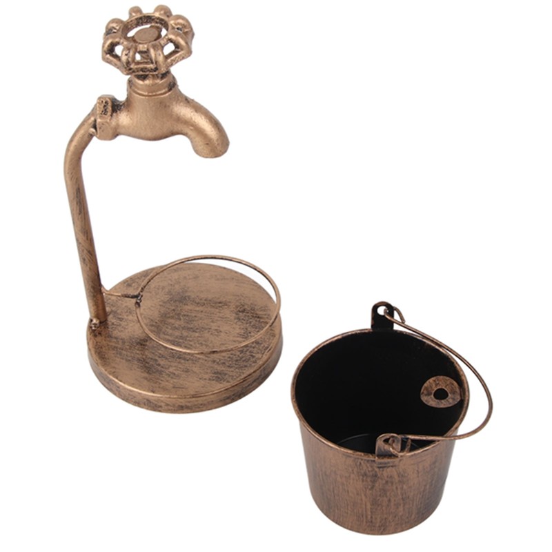 Iron Ashtray Vintage Hand‑Made Craft Faucet‑Shaped Ash Tray Bar Props