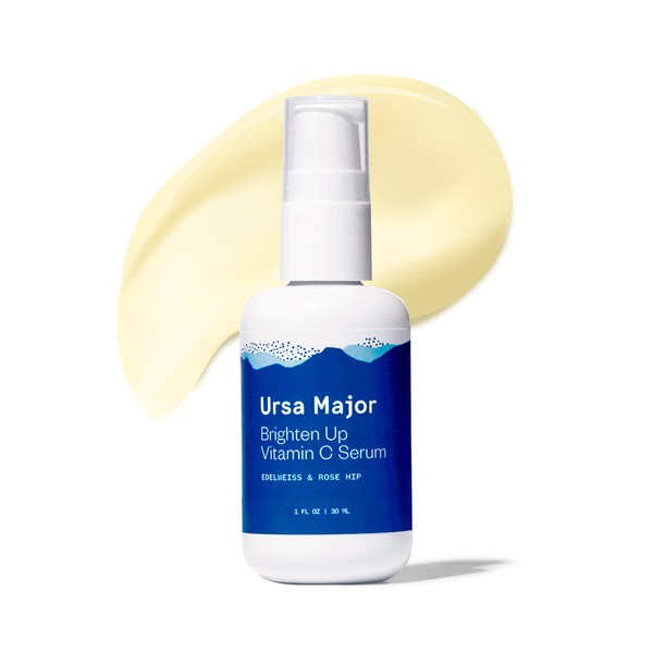 Ursa Major Natural Vitamin C Serum | Brightening Formula Revitalizes Dull Skin and Dark Spots | Targets Wrinkles, Sagging and Loss of Firmness | Vegan, Non-Toxic, Cruelty-Free | 1 ounce