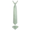 DiBanGu Boys Pretied Necktie and Pocket Square Set Sage Green