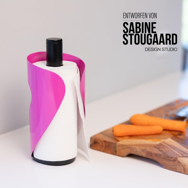 Steel Function 28 cm K?chenrollenhalter Pisa Farbe: Pink