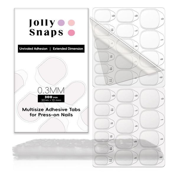 Jolly Snaps 300PCS Nail Adhesive Tabs Extra Strong | 10