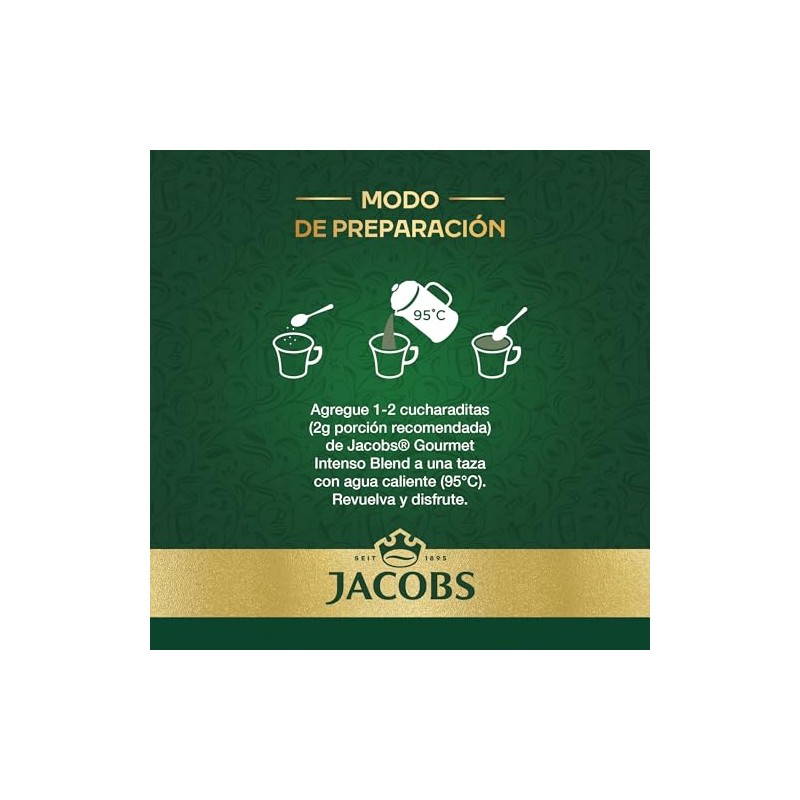 Jacobs Intenso 48g | Café Soluble Liofilizado Gourment | Instantáneo