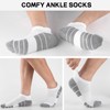 eallco Mens Ankle Socks Low Cut Athletic Cushioned Running Tab