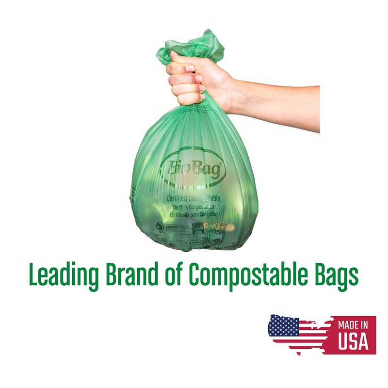 2.6 Gallon Compostable Food Scrap Bags by BioBag, 100 Count,