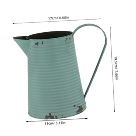 VICASKY Vintage Iron Flower Pot Antique Metal Pitcher for Home and Garden Decor Versatile Planter for Use for Balconies and Windows Unique Decorative Container Random Color