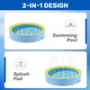 Heeyoo Foldable Dog Pool with Sprinkler for Large Dogs, Portable
