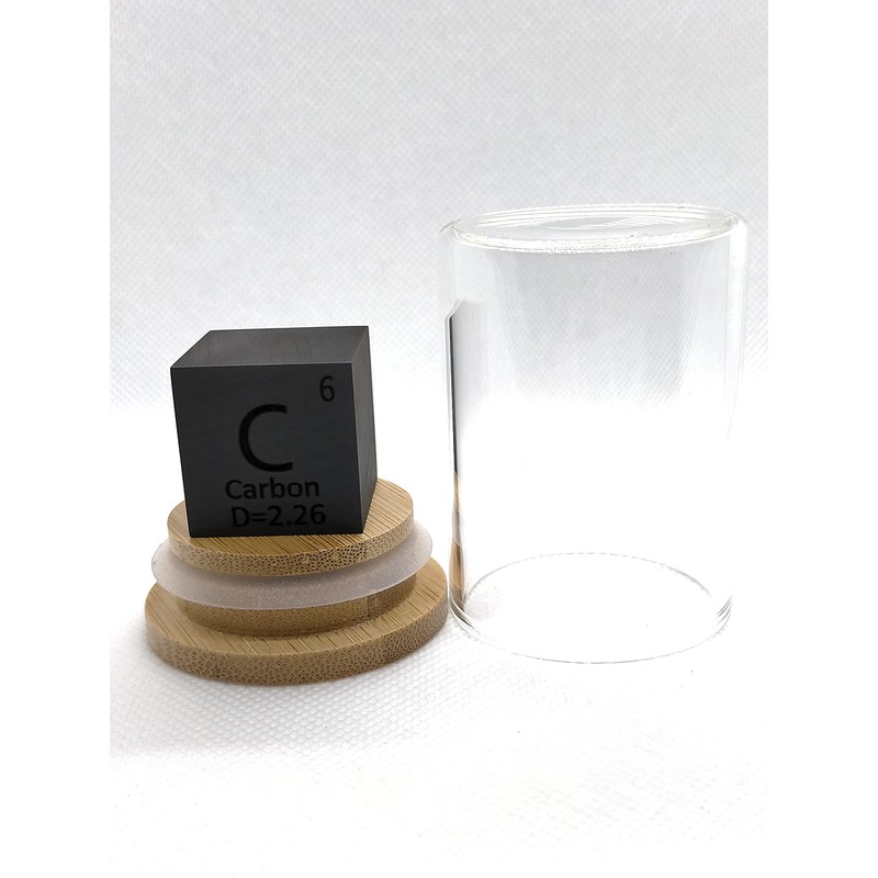 Elemental Specimen Carbon C (25mm Cube, Engraved A, Normal Surface)