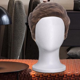 Foam Wig Head, Realistic Wig Holder Head, Beauty Practice Setup Tool for Home Stylists Makeup Artists Cosmetology Instructors Professional Hairstylists