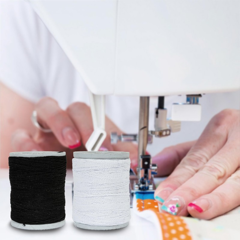 Shelver 100m Long Elastic Thread for Sewing, Shirring Elastic (White)