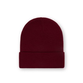 Oblack Men's Winter Beanie Hat Unisex Stretchy Soft Hats with Cuffs Lightweight Knitted Hats for Women Breathable Winter Hat Men, garnet