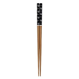 Tanaka Chopsticks Shop Shiba Inu Bamboo Chopsticks 8.9 inches (22.5 cm), Made in Japan, Simple, Natural, Chashiba, Black Shiba, Black
