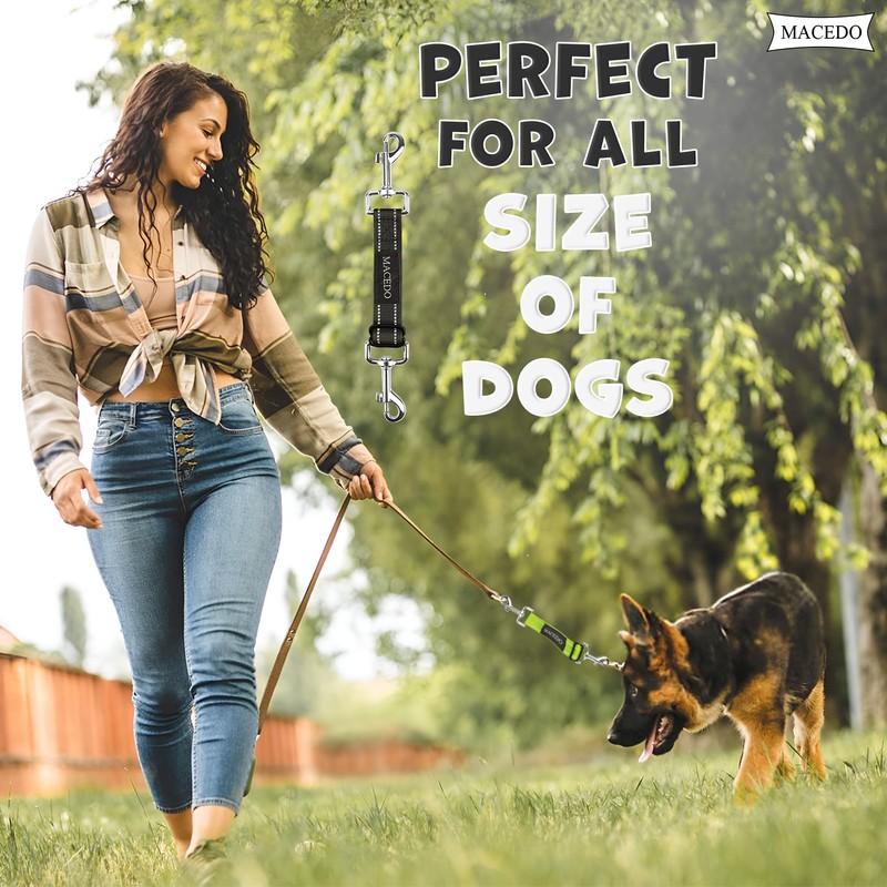 MACEDO Pair of Safety Clips for Dog Collars, Nylon, Reflective