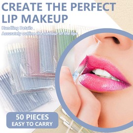 Disposable Lip Brush Sticks 50PCS (CSB-blue-1)