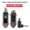 Btuty UHF Wired Microphone Converter, Wireless Microphone Transmitter and Receiver,
