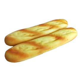 Lorigun 2 Pieces Artificial Fake Bread PU Material Baguettes Realistic Faux Food, Imitation French Bread for Decoration, Bread Model Kitchen Decor Food Photography Prop