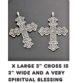Fashion Jewelry X LARGE CROSS CELTIC CHRISTIAN IRISH Pendant On 26" 925 Sterling Silver Chain