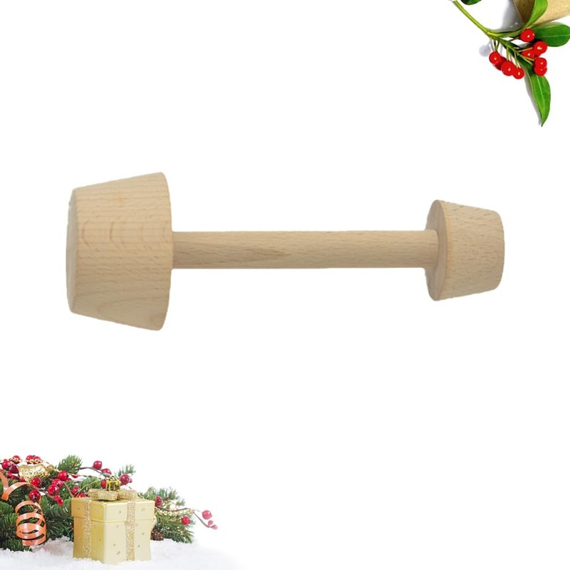 PRETYZOOM Double Ended Wooden Egg Tart Tamper Tool for Baking