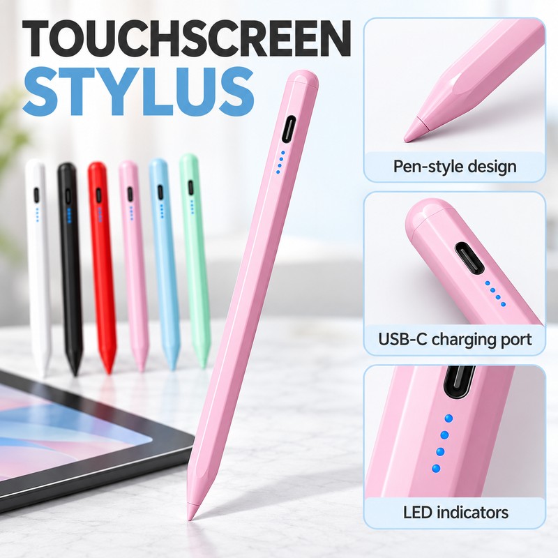 Universal Resistive Stylus Pen for Compatible Touchscreen Tablets and Mobile