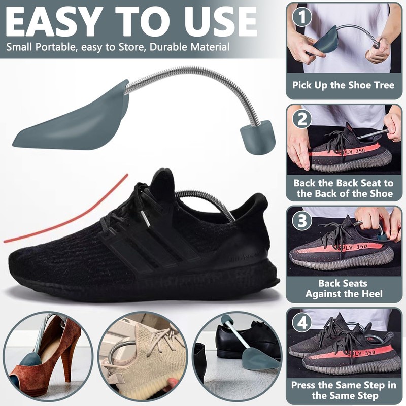 GUHAOOL 5 Pairs Shoe Stretcher Shoe Shaper, Plastic Shoe Stretcher,