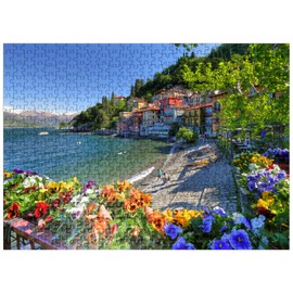 MyPuzzle Varenna On Lake Como, Lombardy, Italy - Premium 500 Piece Jigsaw Puzzle for Adults